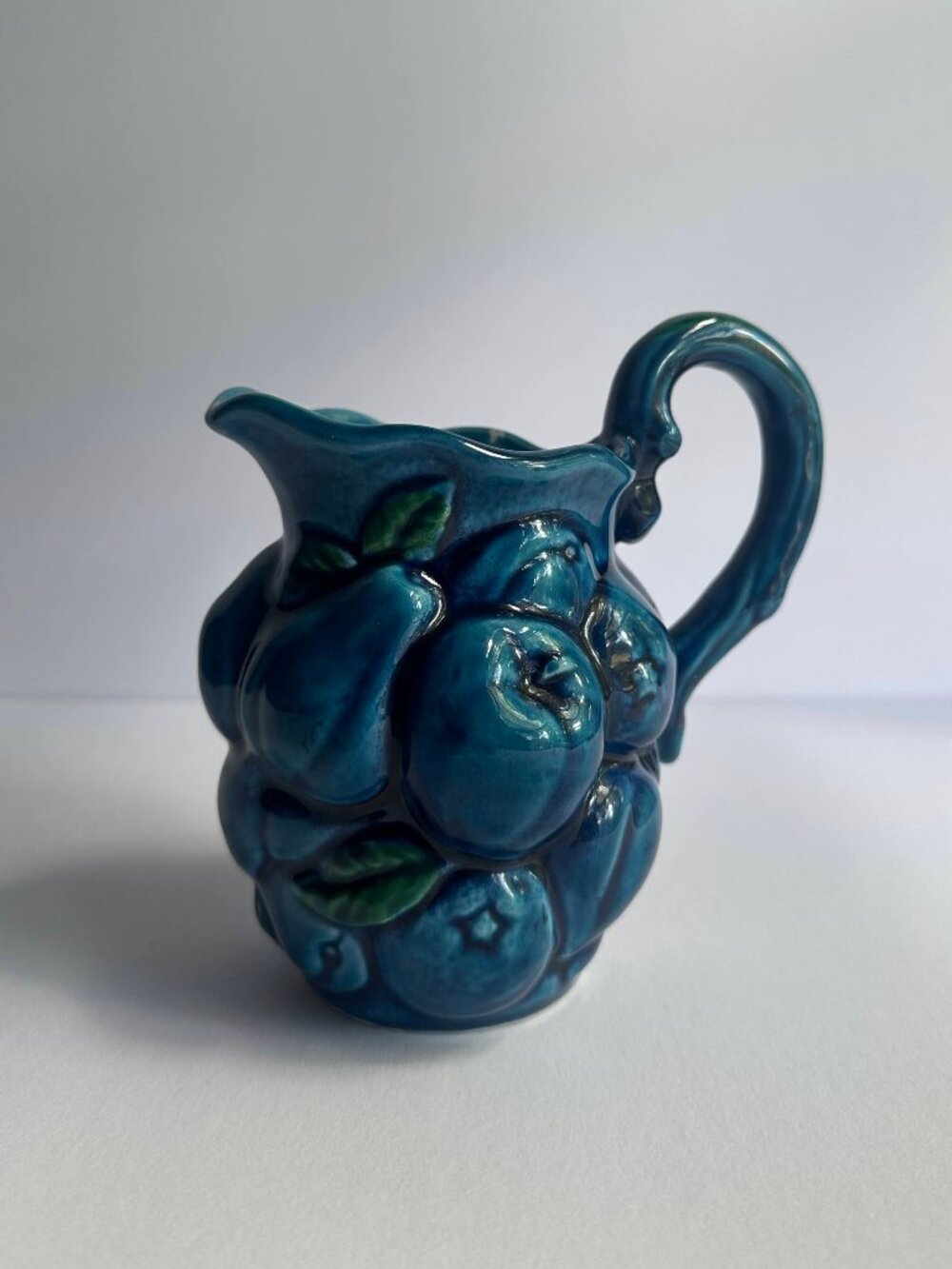 Vintage Inarco Blue Fruit Pitcher Creamer | Japan Ceramic Pitcher | Mid-Century